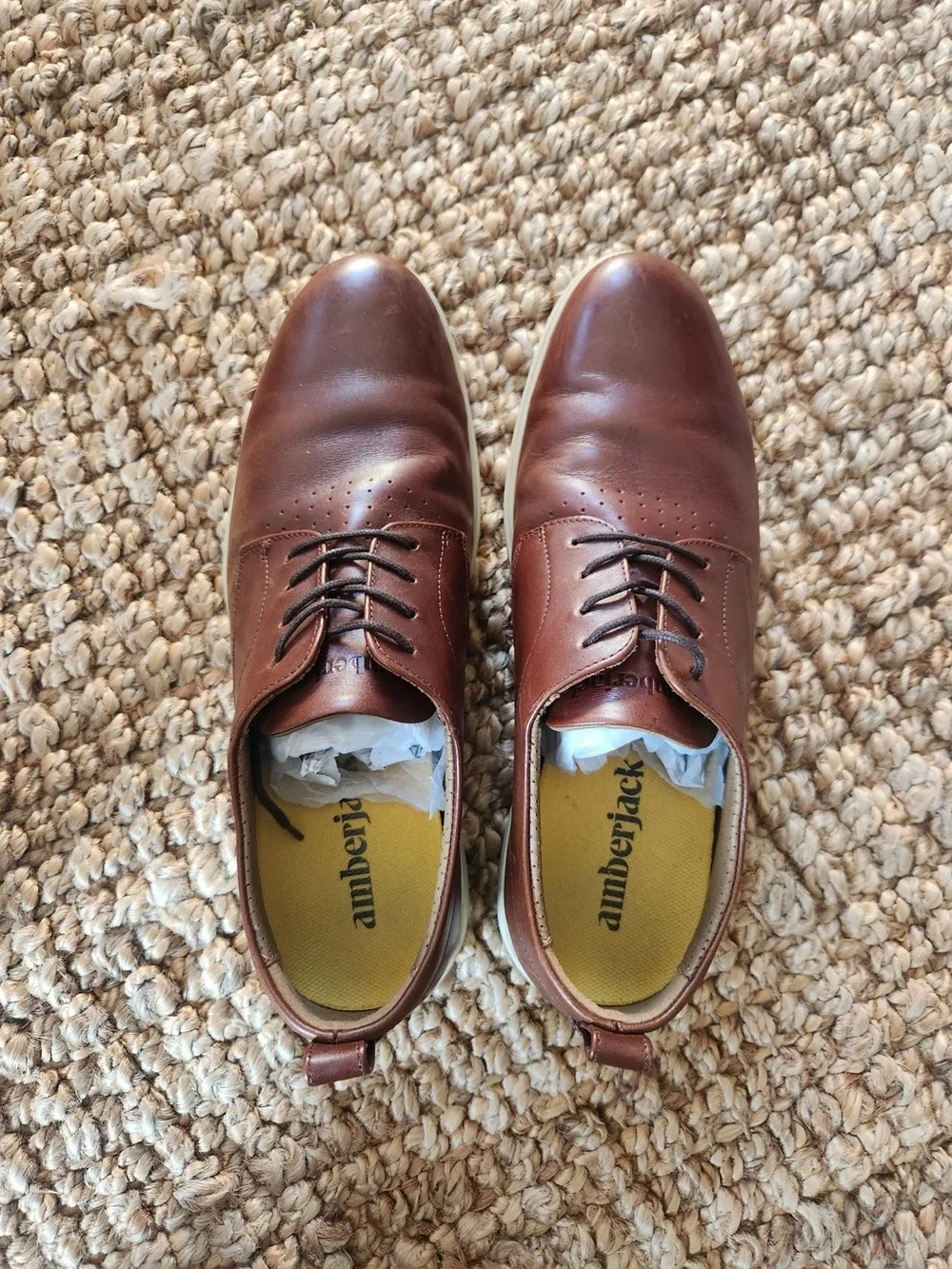 Amberjack Men’s Leather Oxford - Picture 3 of 6
